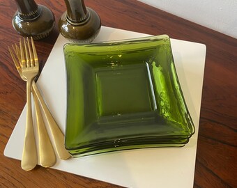 Square Glass Plates Etsy