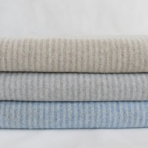 Merino throw blanket with cashmere, Soft, Beige, Wool plaid, Organic gift image 5