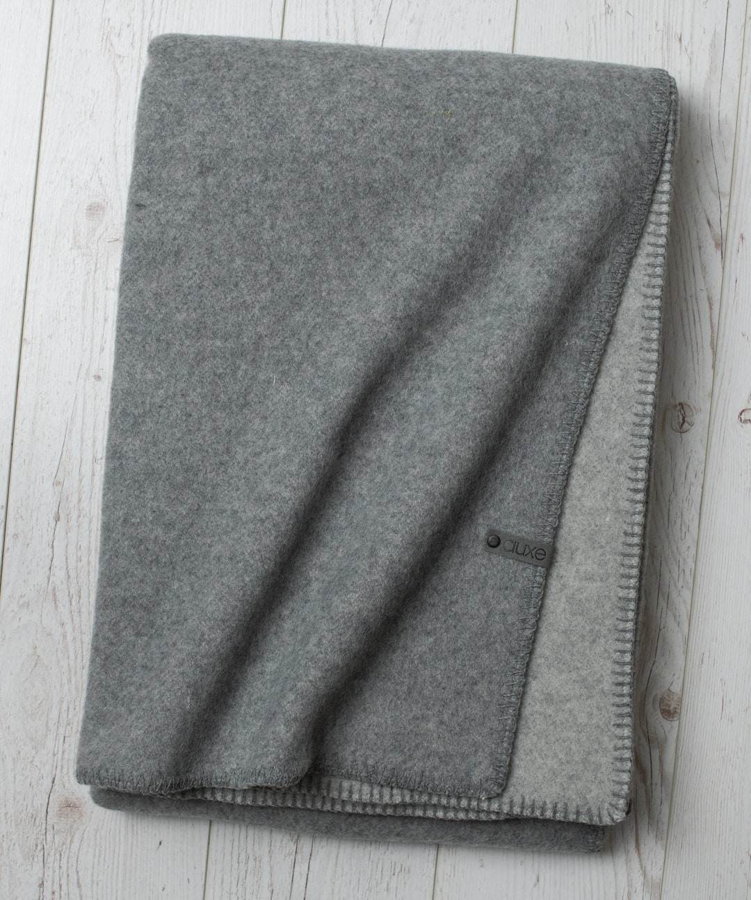Merino Wool Blanket, Double Sided, Dark Grey and Light Grey Colours