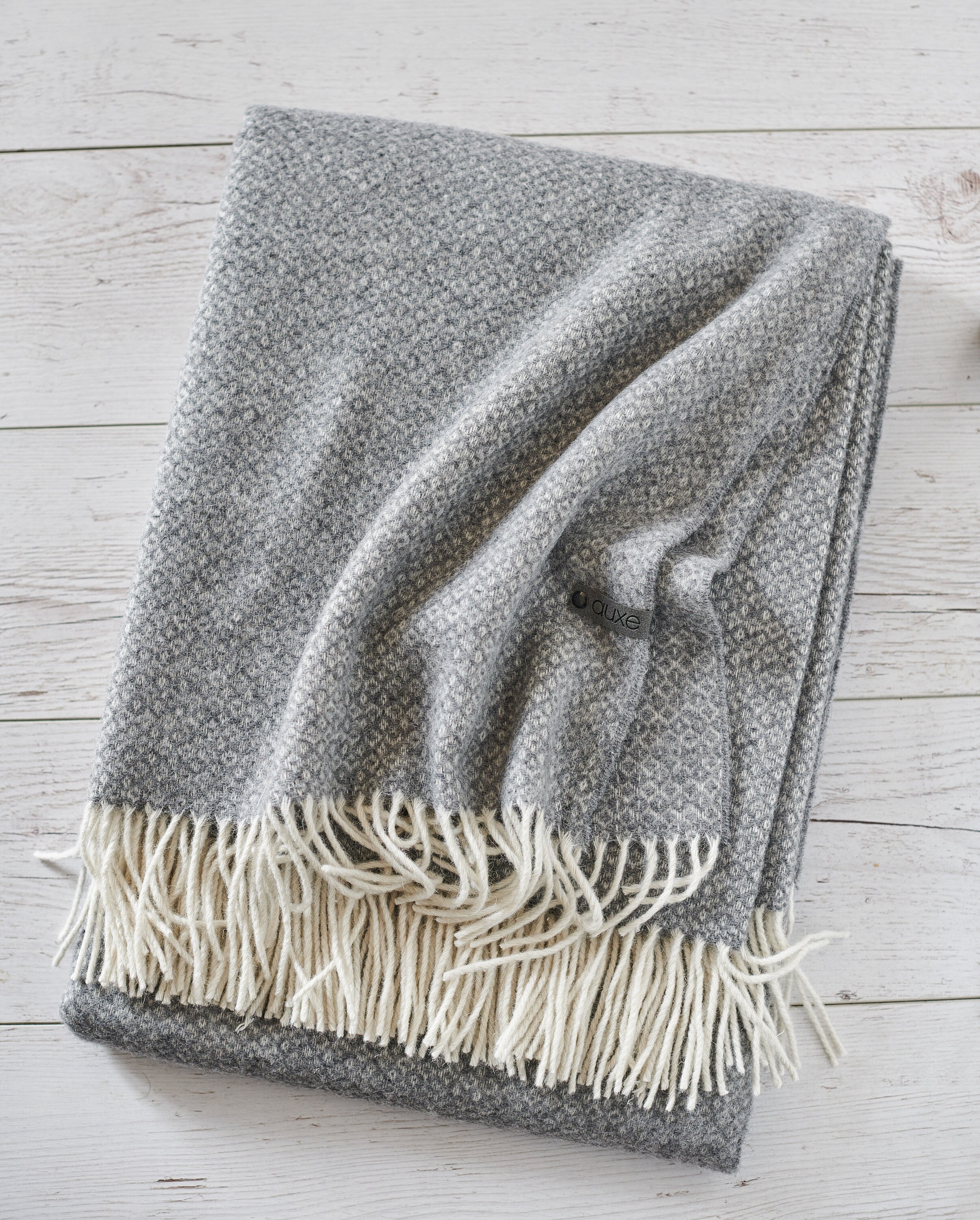 Extra Quality Merino Throw Blanket, Light Brown Colour, With