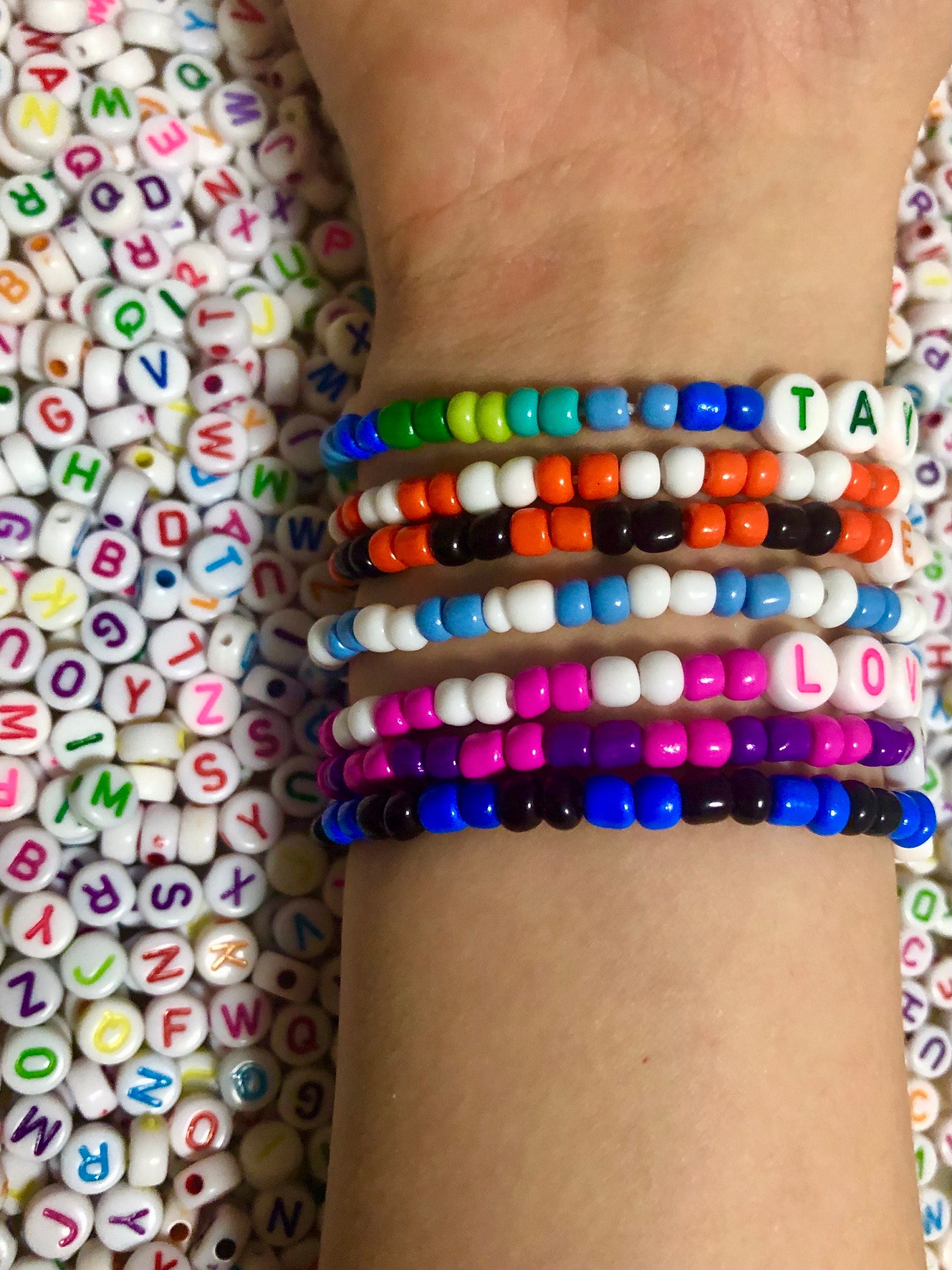 11 Piece Taylor Swift Themed Beaded Friendship Bracelets Eras