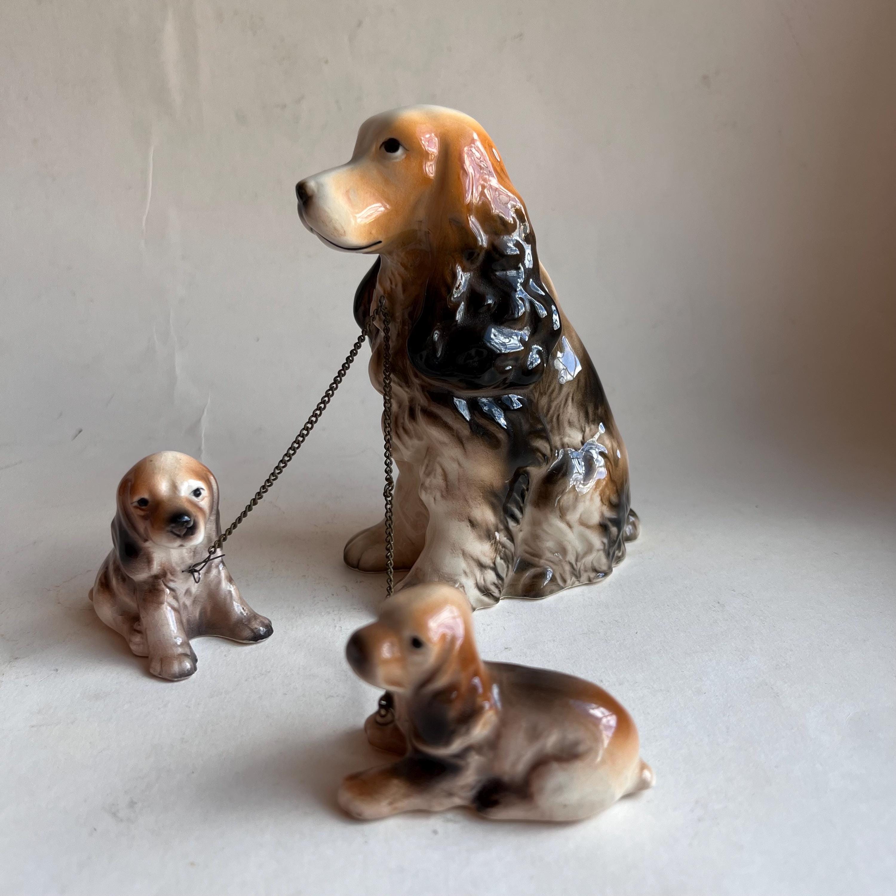 アメリカンコッカースパニエル アンティーク陶器製 壁飾り ペア Amazon.co.jp: アメリカンコッカースパニエル犬 絵画 インテリア