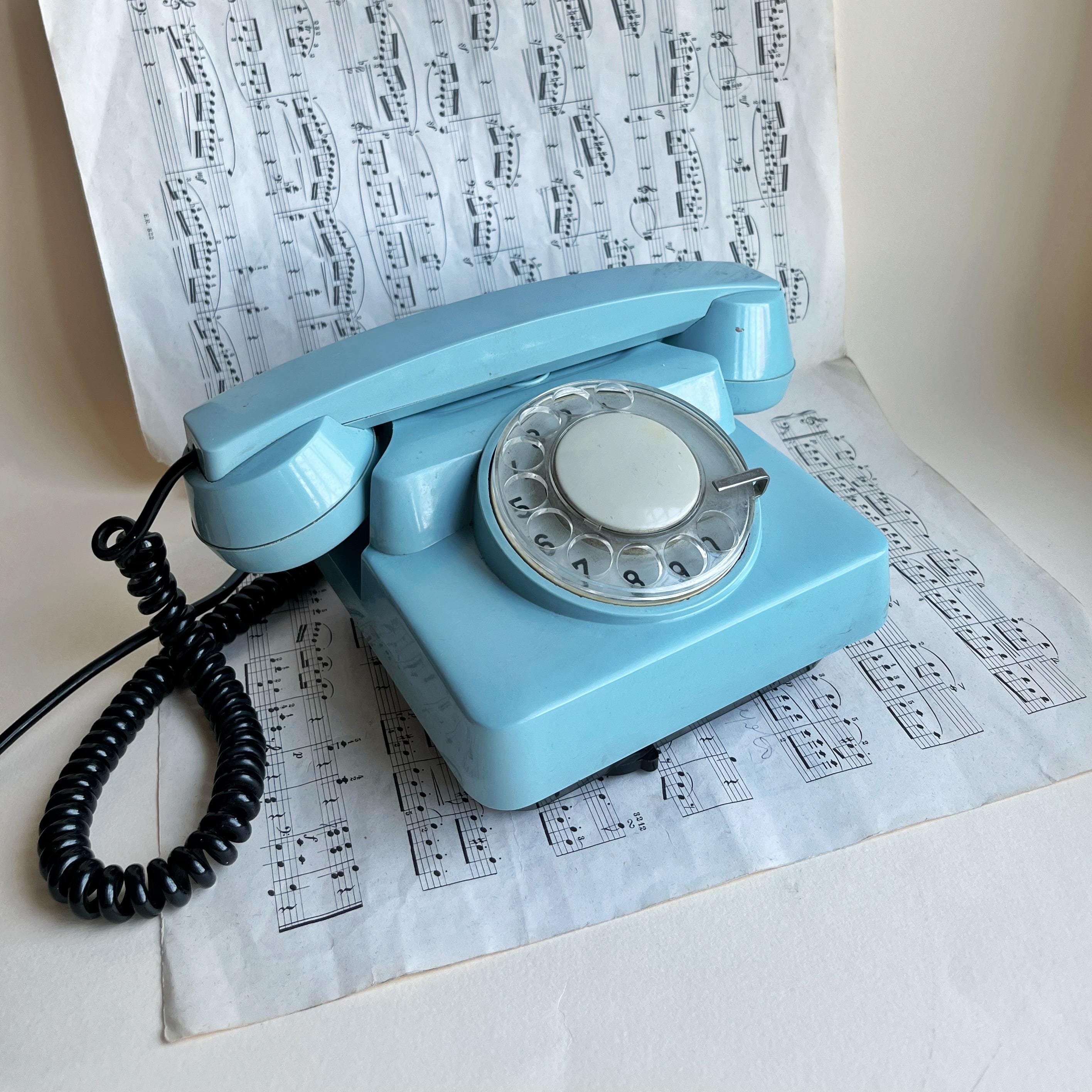 Blue Rotary Phone - Etsy
