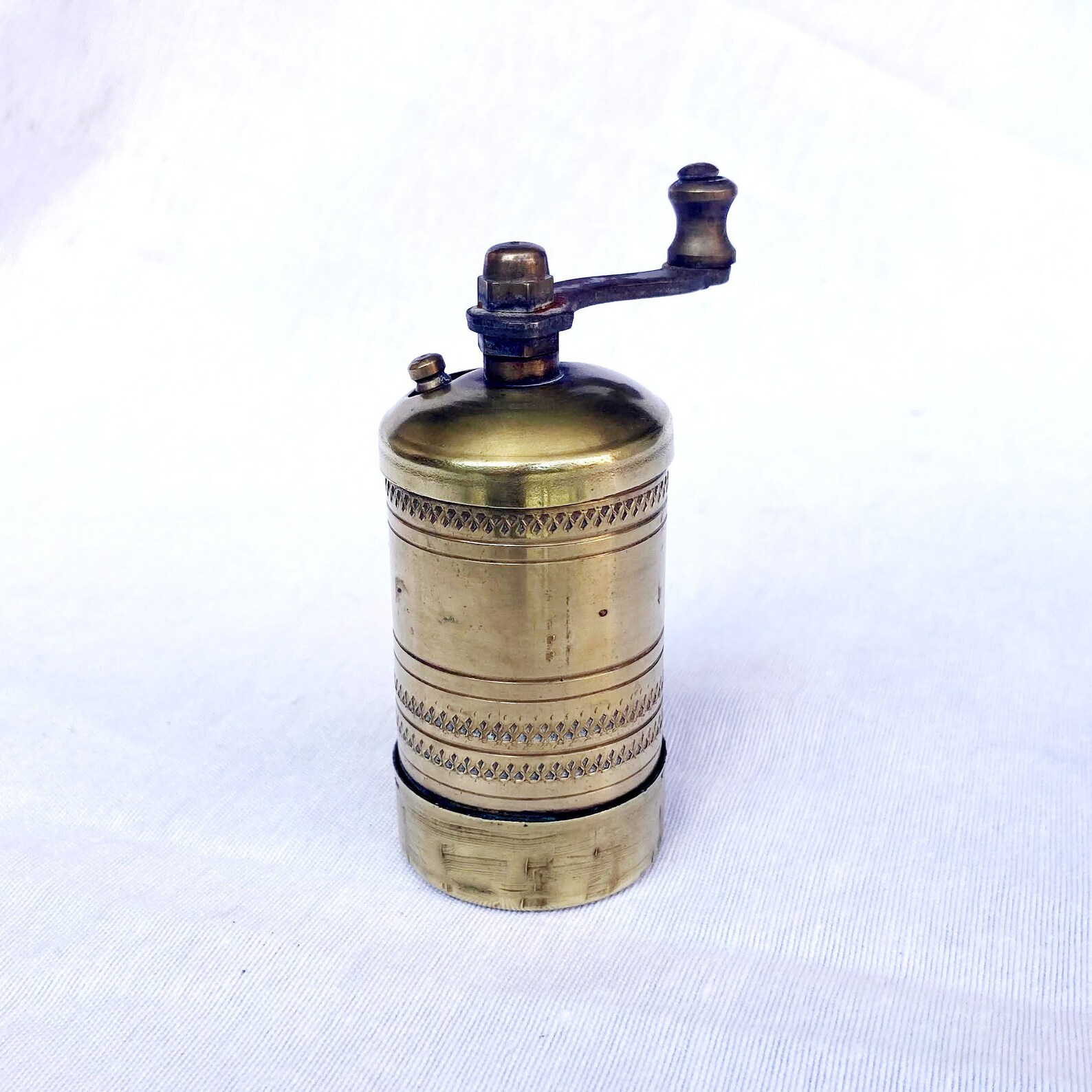 Brass Spice Grinder. Vintage Pepper Grinder. Small Brass Mill. Etsy