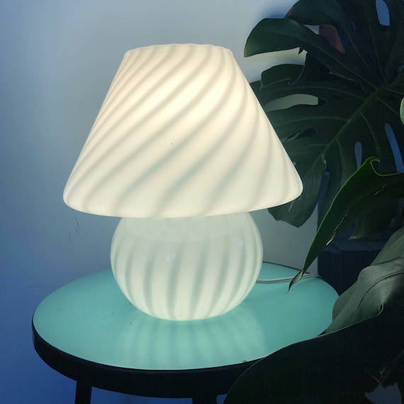 Murano ムラノ アンティーク イタリア製 きのこガラステーブルランプ