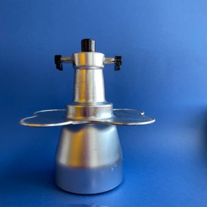 Vintage Stovetop Moka Pot in Pure 995 Aluminum and Bakelite, Branded "Caffe Rapid", 70s, Made in ITALY, Collectible Espresso Maker 4 cups