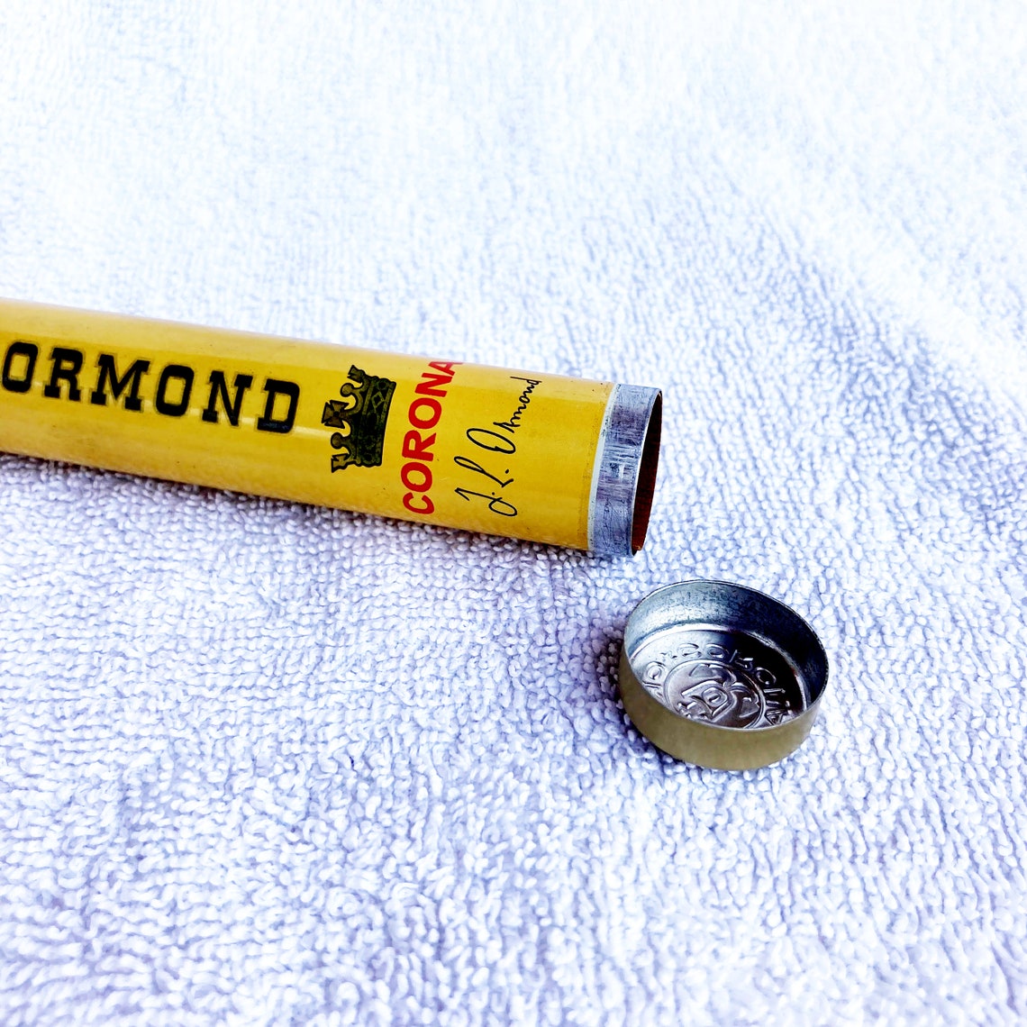 Ormond Cigar tin tube. Empty tin tube. Vintage tin tube Etsy