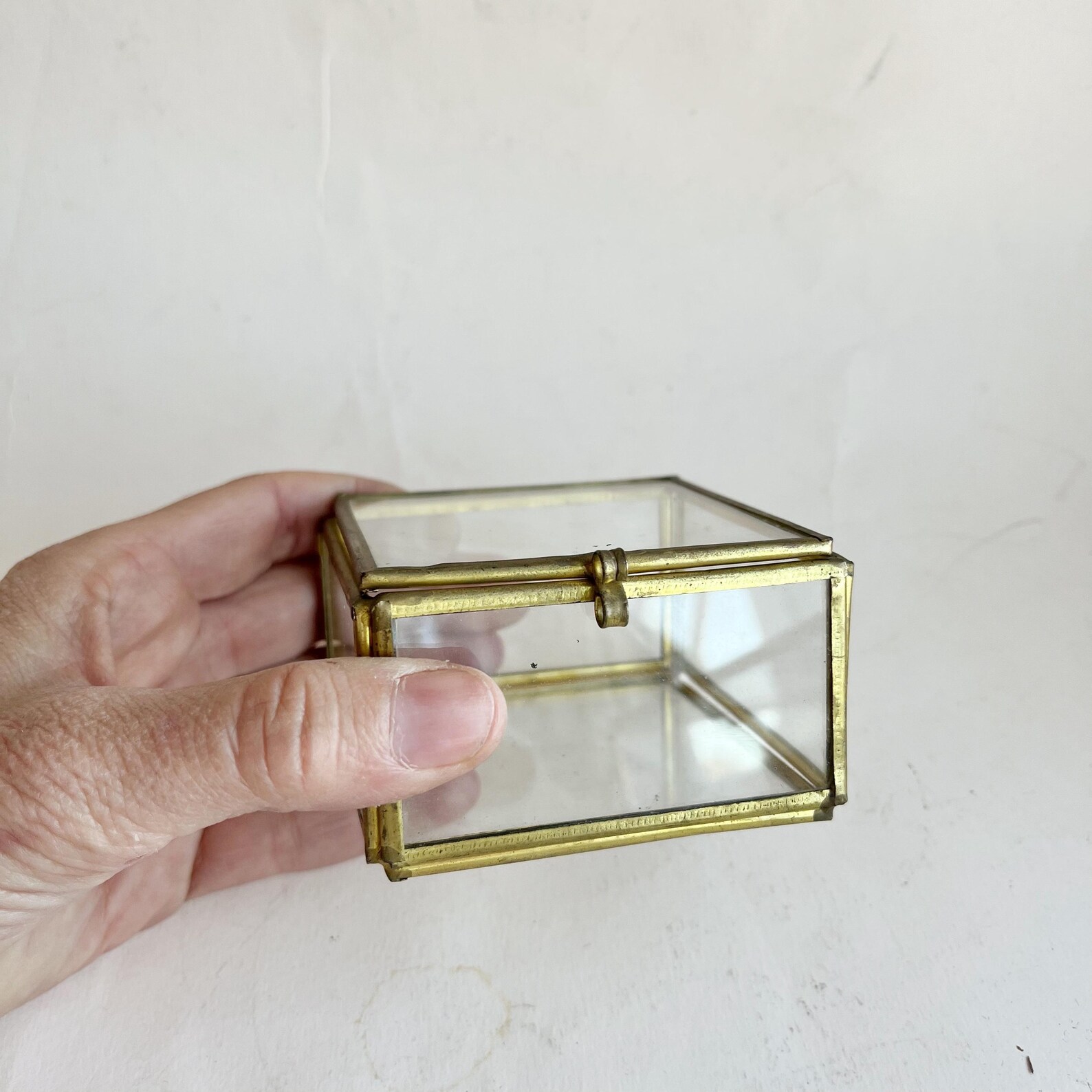Small Glass Box Design Three Vintage Brass and Glass Box. Vintage Brass/glass Box. Small Glass ...