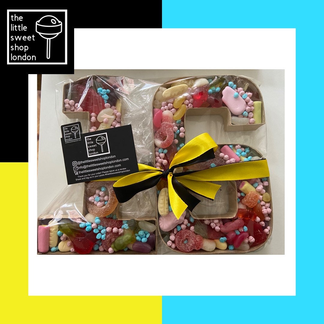 Numbers filled with sweets Etsy