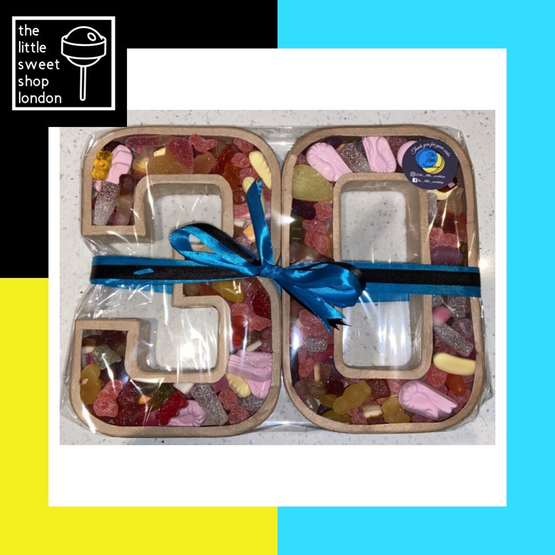 Numbers filled with sweets Etsy