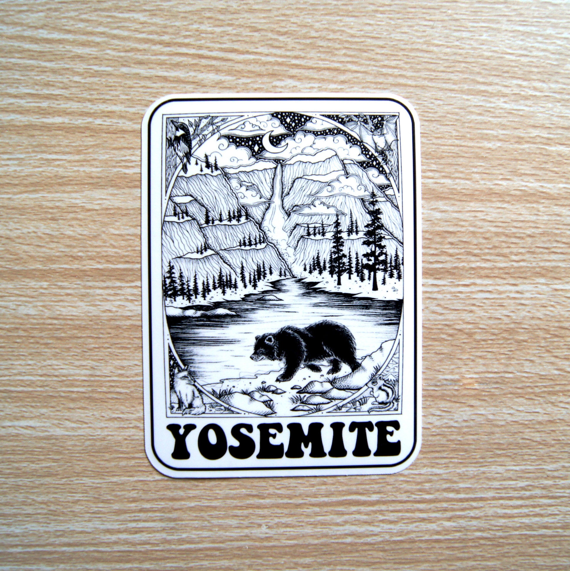 Yosemite National Park Vinyl Sticker Decal for Laptops Etsy
