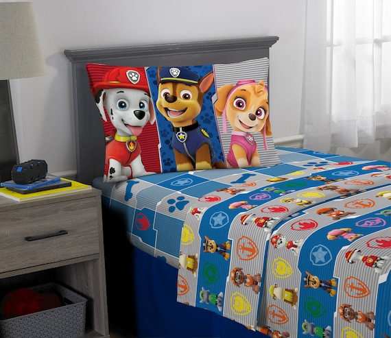 Girls Paw Patrol Pup Pals Bed Twin Bedding Set Ultra Soft Wrinkle Resistant 