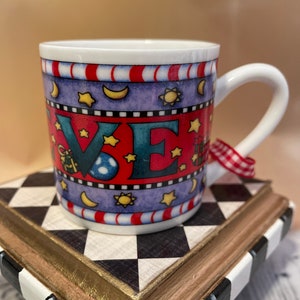 Vintage Mary Engelbreit Christmas Ornament Mugs