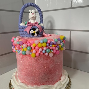 Fake Cake| Bunny Faux Cake| Easter Decor