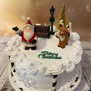Fake Christmas Cake| Santa Christmas Cake| Christmas Decor| Xmas Photo Prop