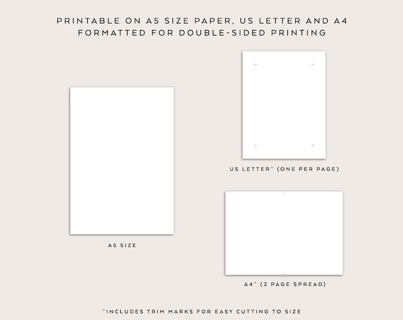 A5 PLANNER SIZE // Subscription Tracker Printable Planner Insert, Monthly Subscription Log, Membership Tracker Checklist, Minimal Planner image 4