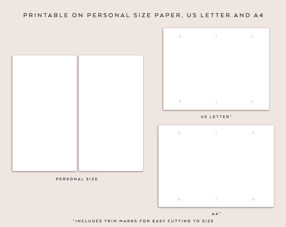 PERSONAL SIZE // Bills Tracker Planner Insert Printable / Bills Due ...