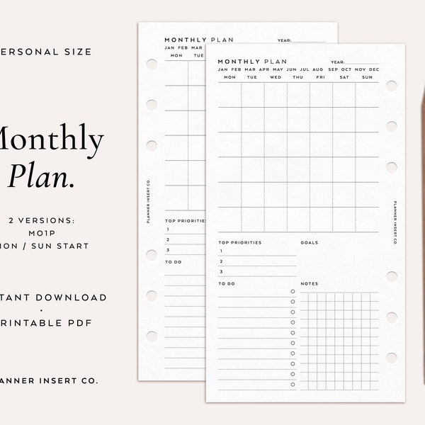 monthly-overview-personal-planner-etsy