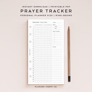 PERSÖNLICHE GRÖSSE // Gebets-Tracker Printable / Gebets-Tracker / Gebets-Tracker / Gebets-Tracker / Gebets-Tracker / Minimal