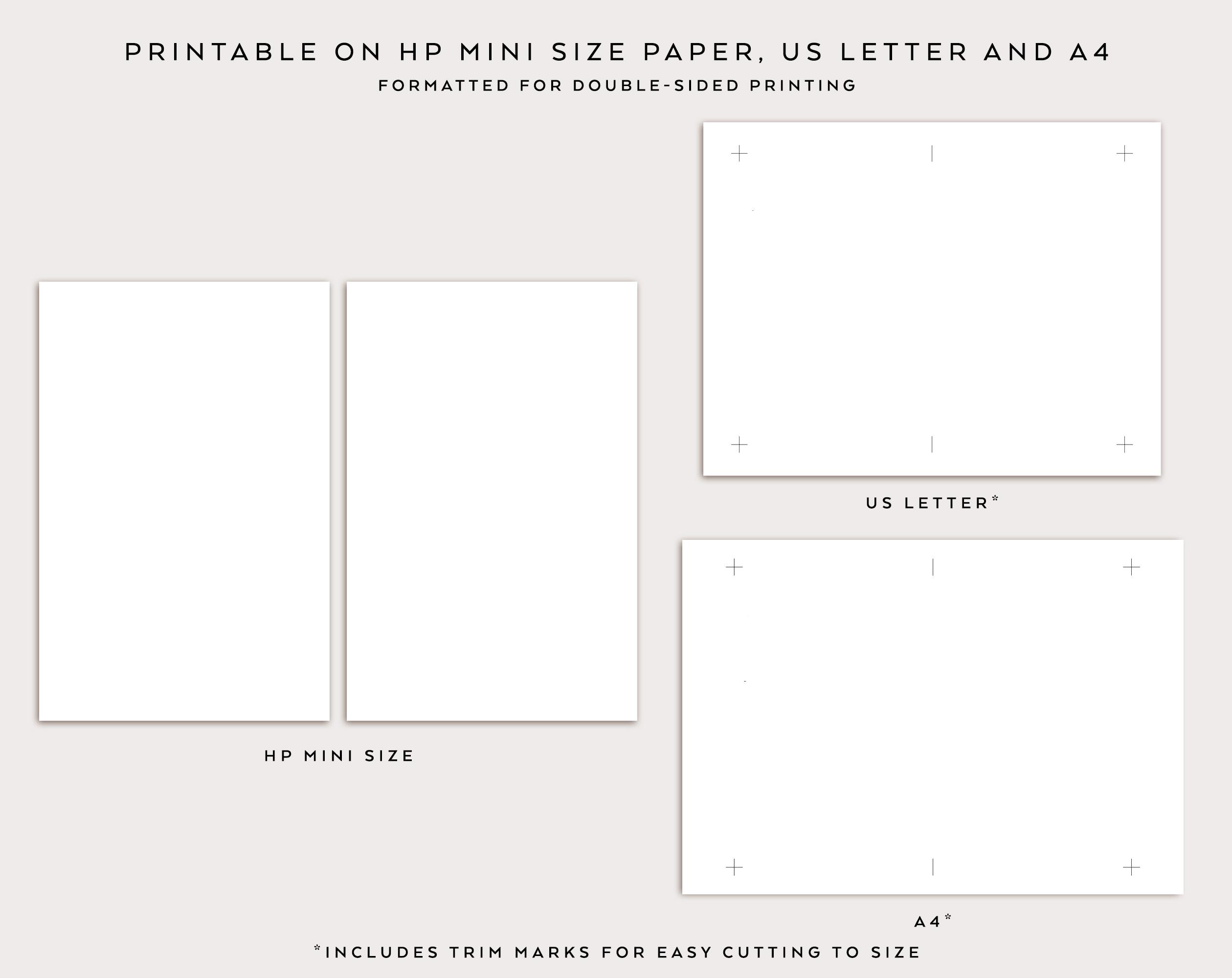 HP MINI SIZE // Bills Tracker Planner Insert Printable / Monthly Bill ...