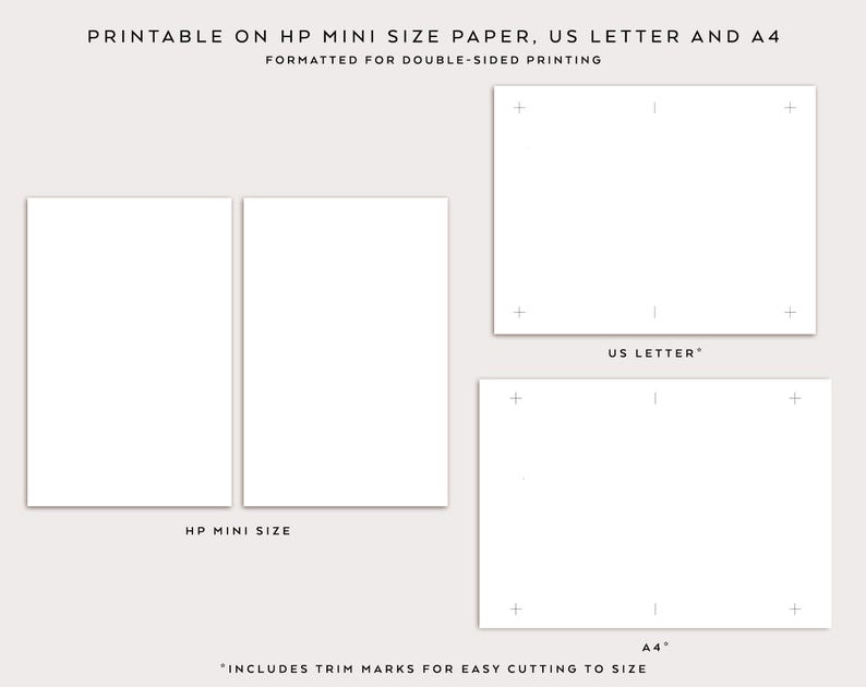 HP MINI SIZE // Recurring Tasks Tracker Printable Planner Insert ...