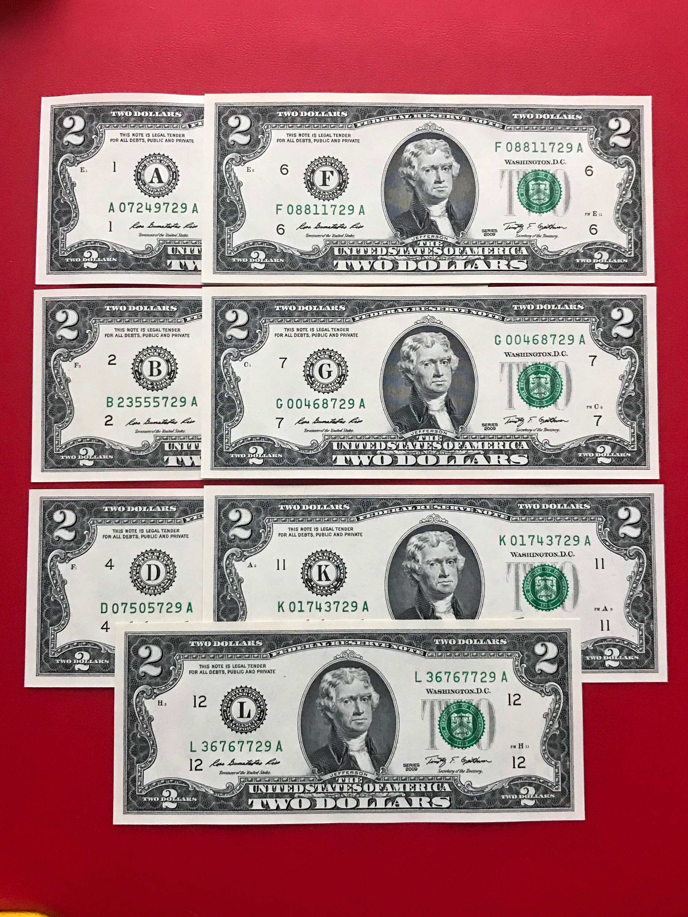 2009 Two Dollar Bill Value 63 - qrzjrnm