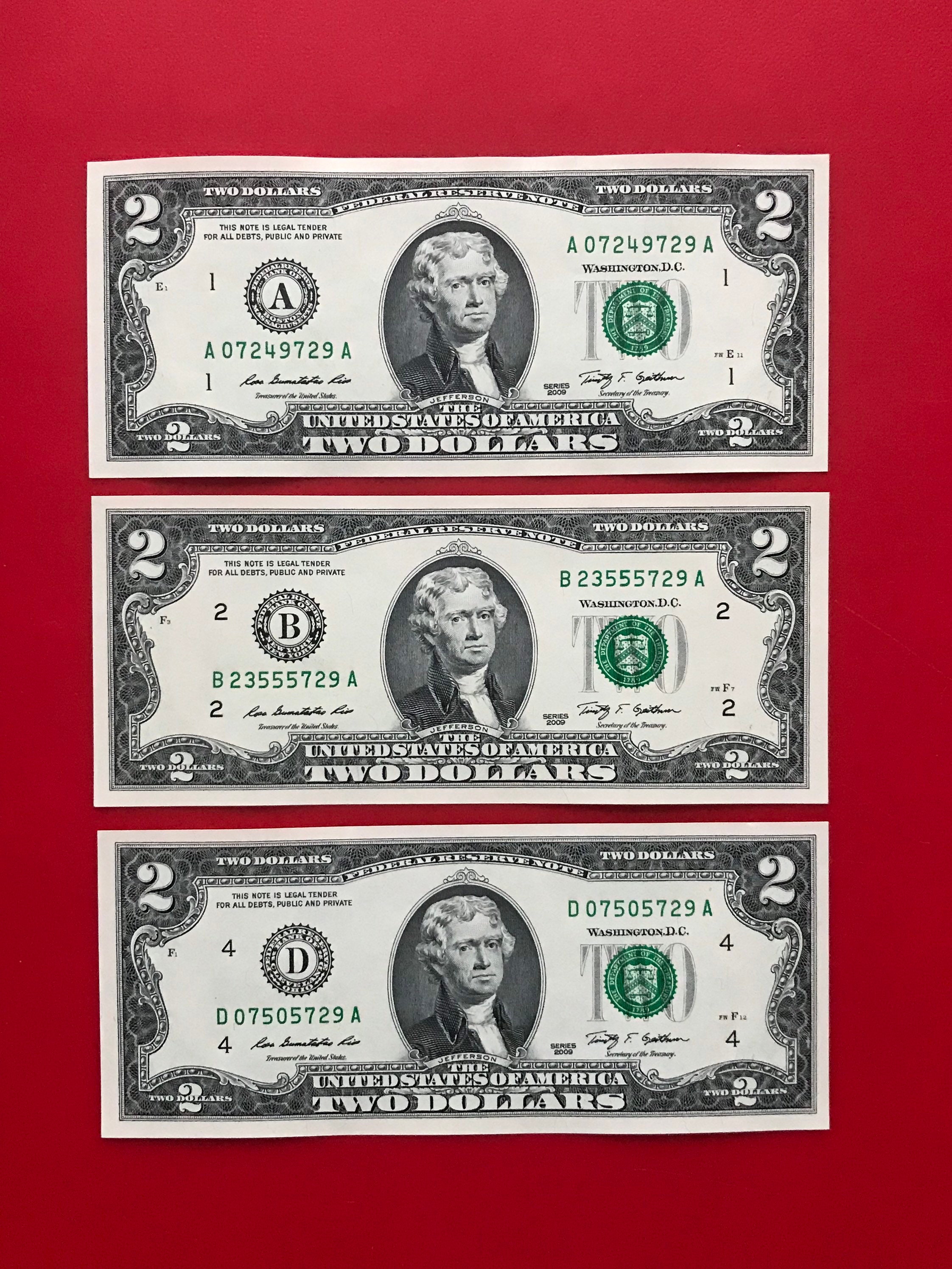 2009 Two Dollar Bill Value 63 - yebld9y