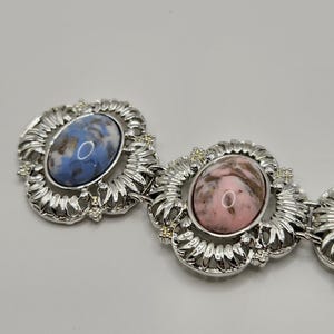 1970s Sarah Coventry Silver tone Cabochon Bracelet