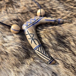 Deer antler bindrune necklace #11
