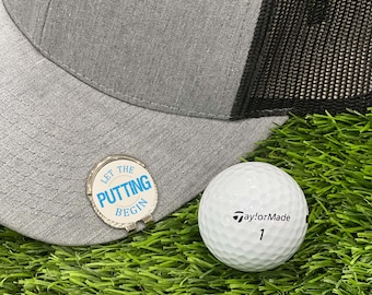 Golf Ball Marker, Custom Golf Marker, Golf Ball Marker and Hat Clip Set, Custom Golf Gifts, Custom Golf Ball Marker, Golf Accessory, Putting