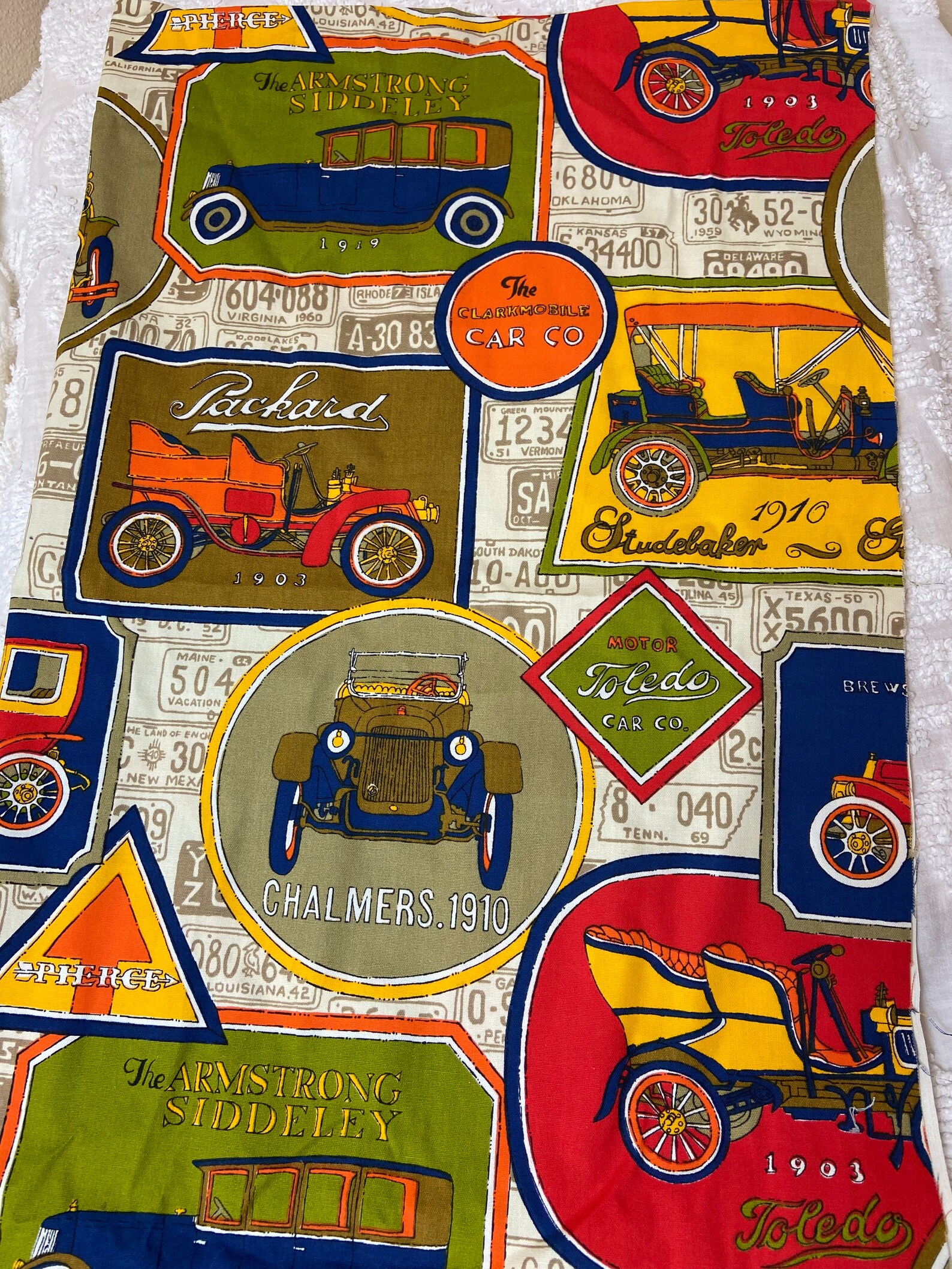 Vintage Automobile Upholstery Fabric Classic Cars Studebaker Etsy
