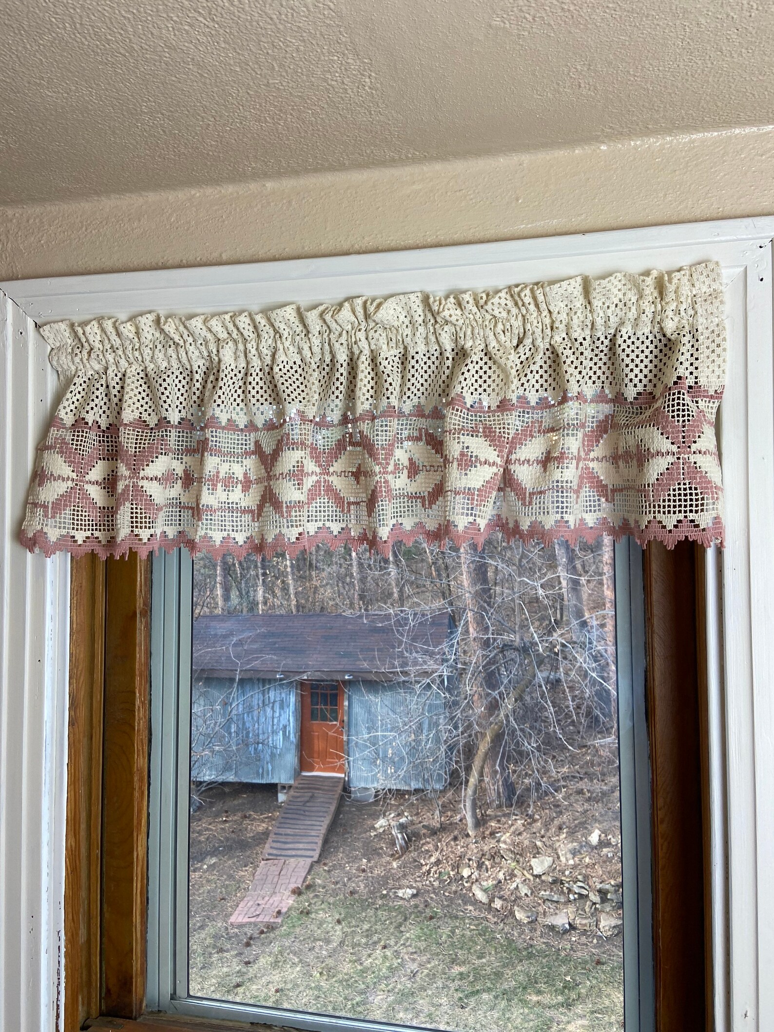 Lace Window Valance and Tiers Etsy