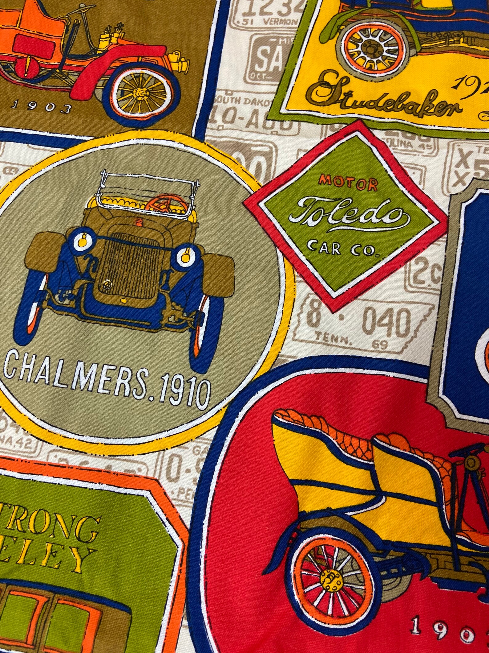 Vintage Automobile Upholstery Fabric Classic Cars Studebaker Etsy