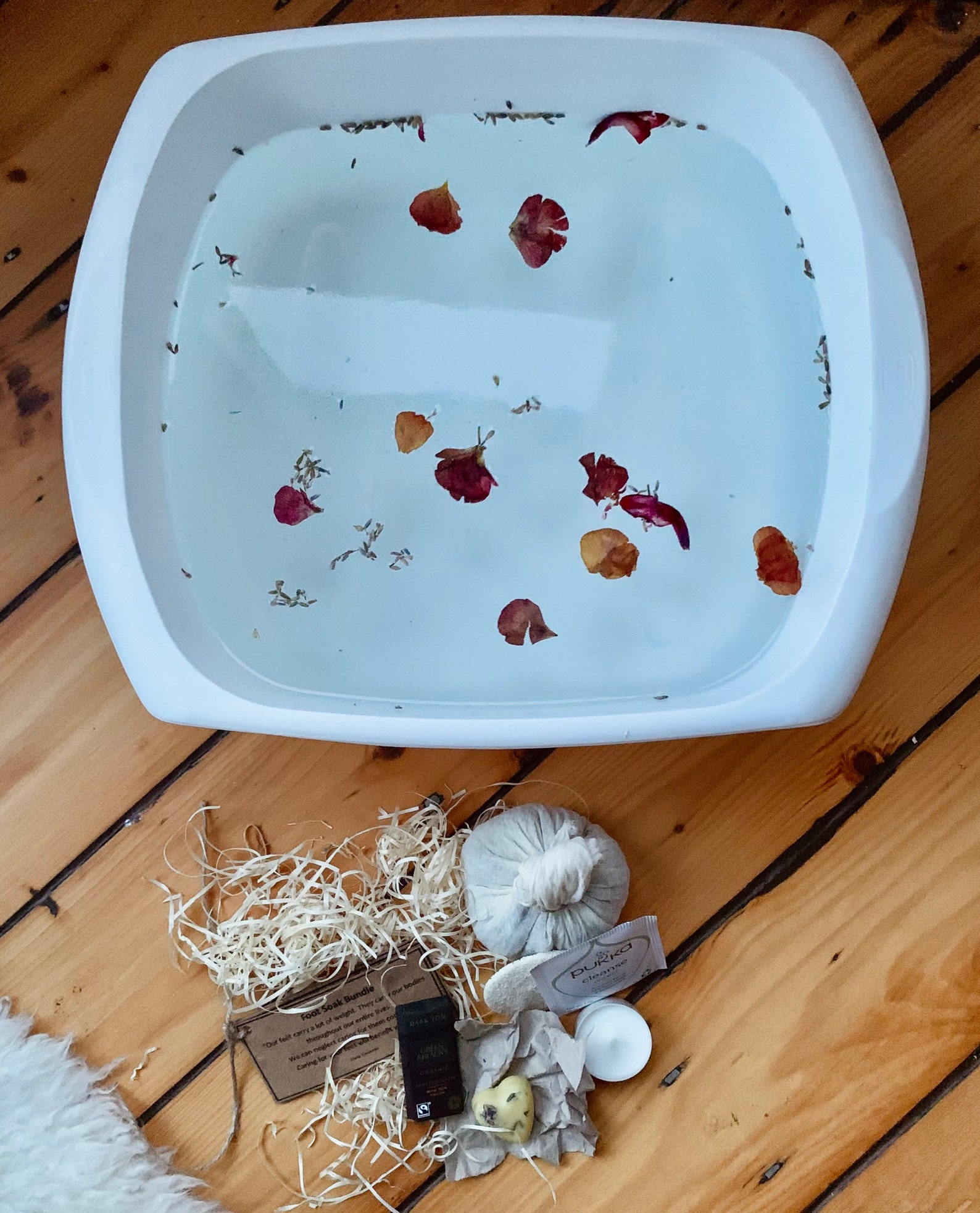 Foot spa soak kit / lavender foot spa Etsy