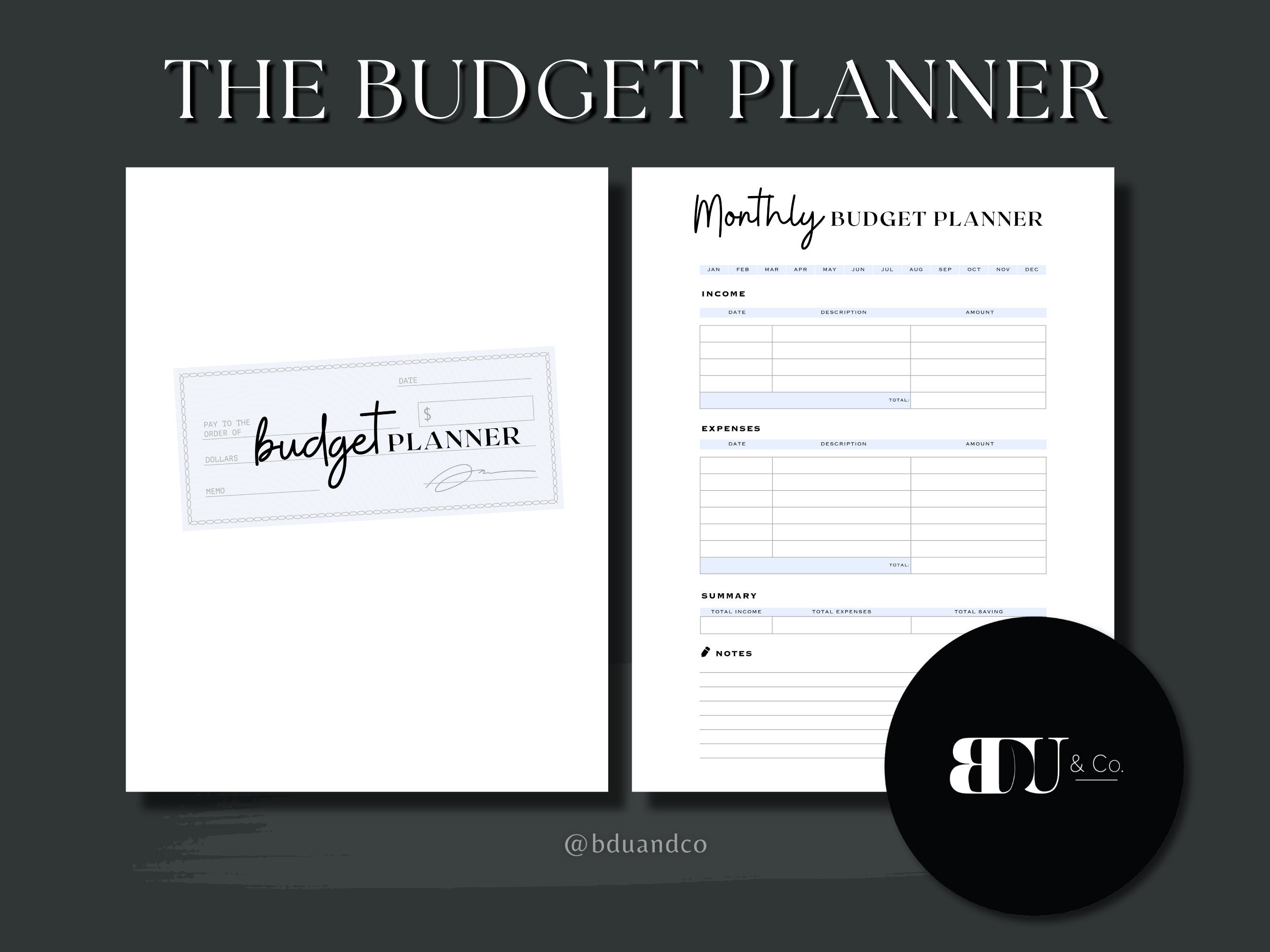 Budget Planner Printable Template PDF - Etsy