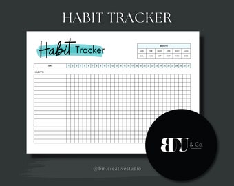 Printable Habit Tracker  (PDF)