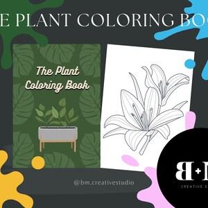 The Plant Coloring Book Printable PDF - Etsy