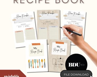 Recipe Book / Printable Template
