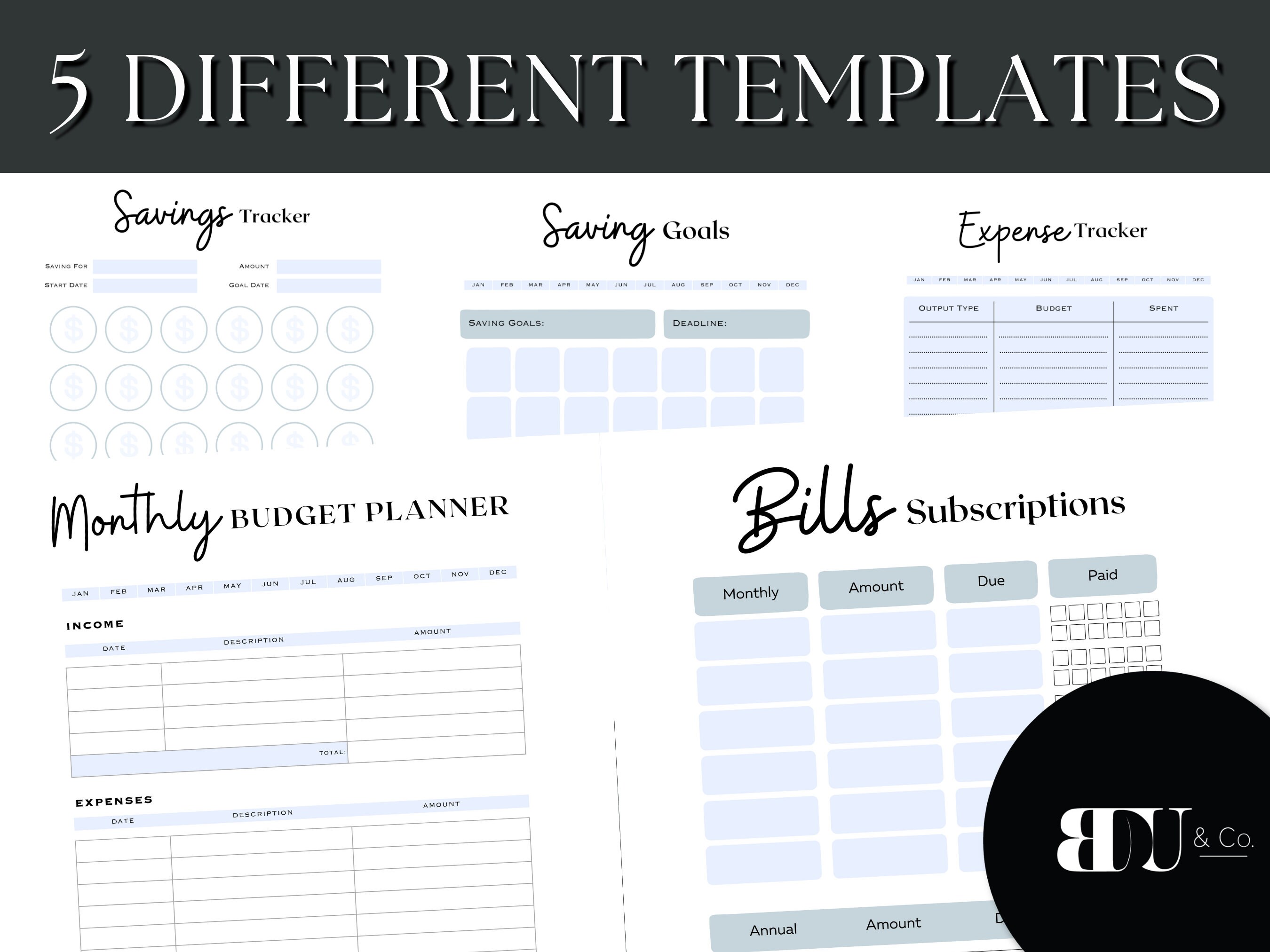 Budget Planner Printable Template PDF - Etsy