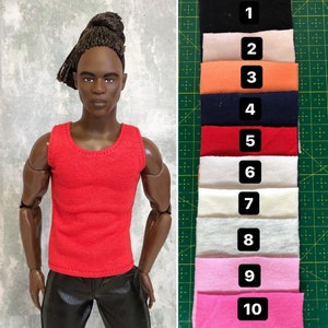 Color variations Tank top for ken Dolls, clothes for doll
