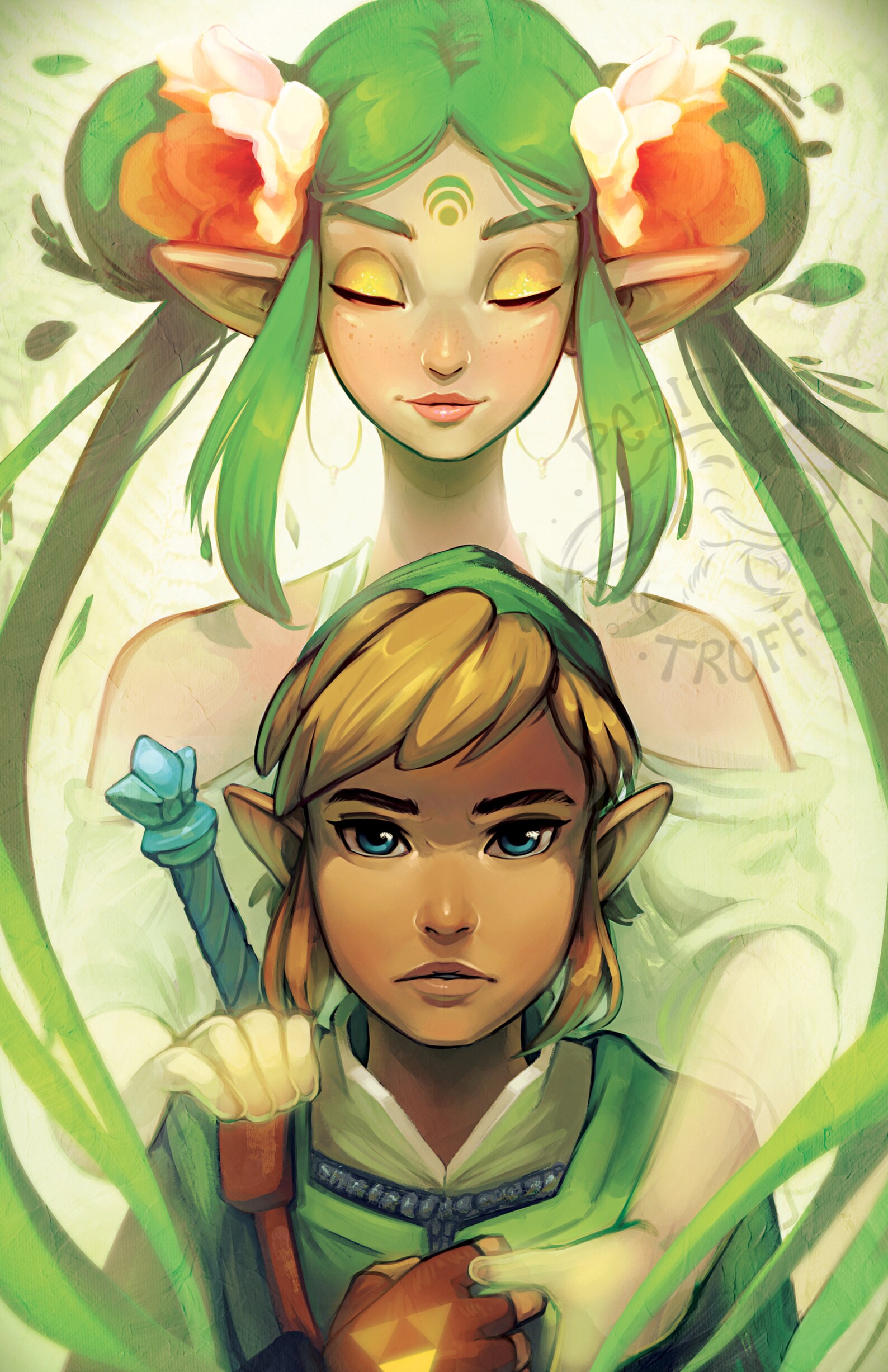 Legend of Zelda Art Print 11 x 17 Skyward Sword Goddesses Etsy