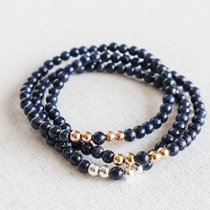 Blue Goldstone Wish Bracelet