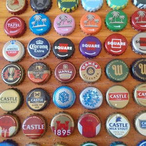 100 tappi di birra assortiti dal Sud Africa da collezione