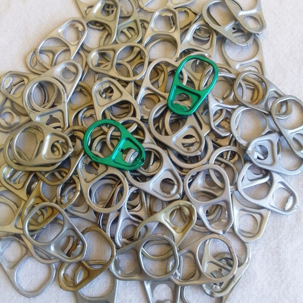 100 Jumbo Aluminum/Tin can Big pull soda pop tabs