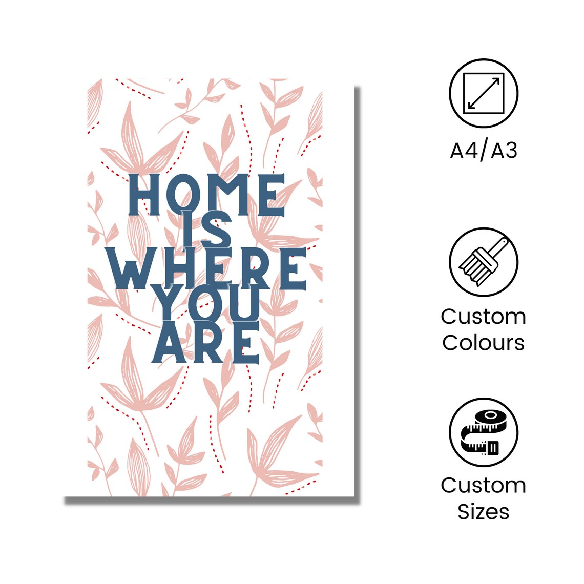 Home Is Where You Are Home Print Love Print Typography | Etsy