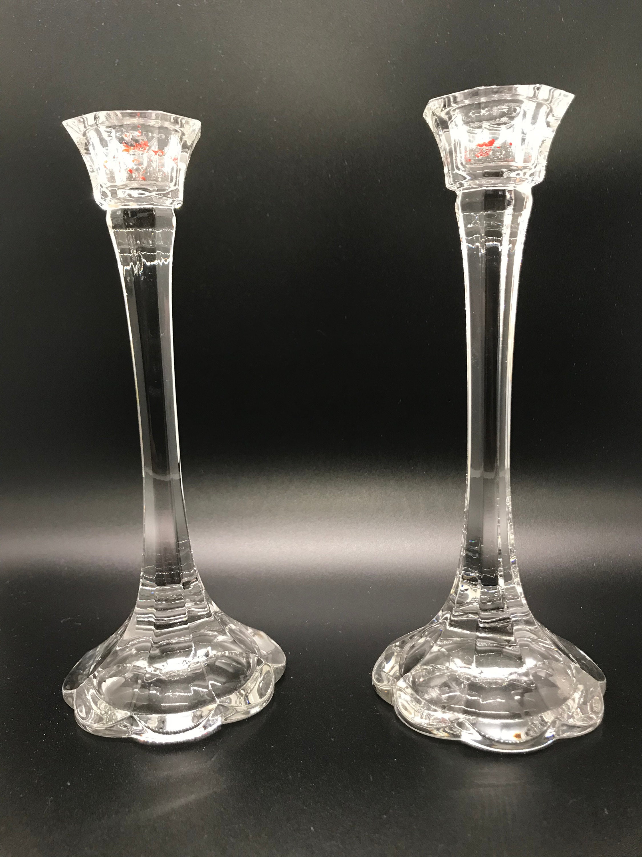 German Lead Crystal candleholders 2 Etsy
