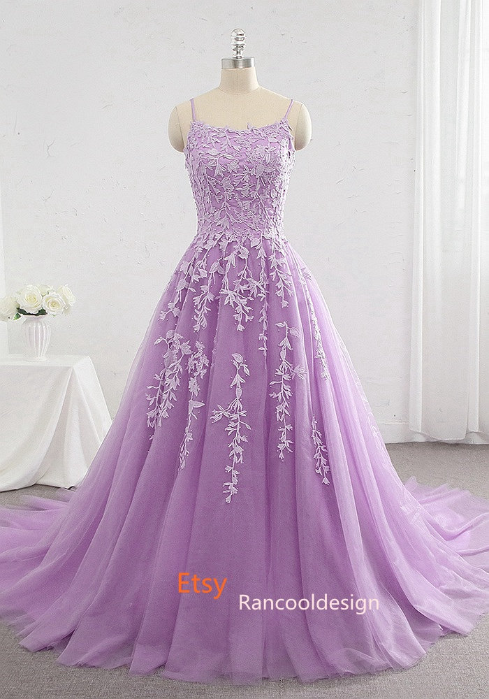 Lace Prom Dress, Custom Made Formal Ball Gown