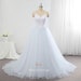 Elegant White and Pale Blue Wedding Dress with Flowers at Waist Prom Dress Bride Dress Girl's Formal Dress Evening Dress For Woman