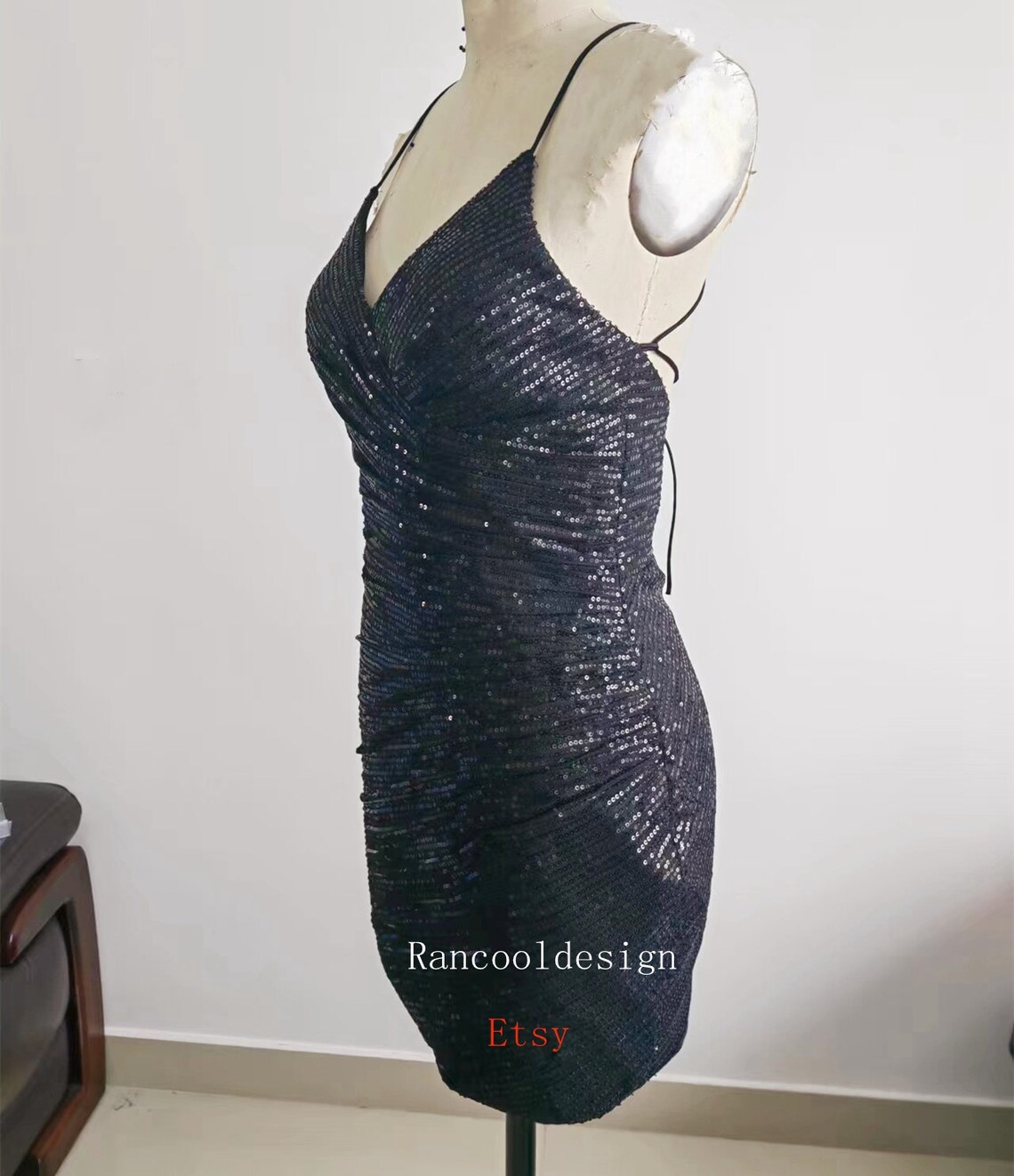 boohoo sparkly black dress