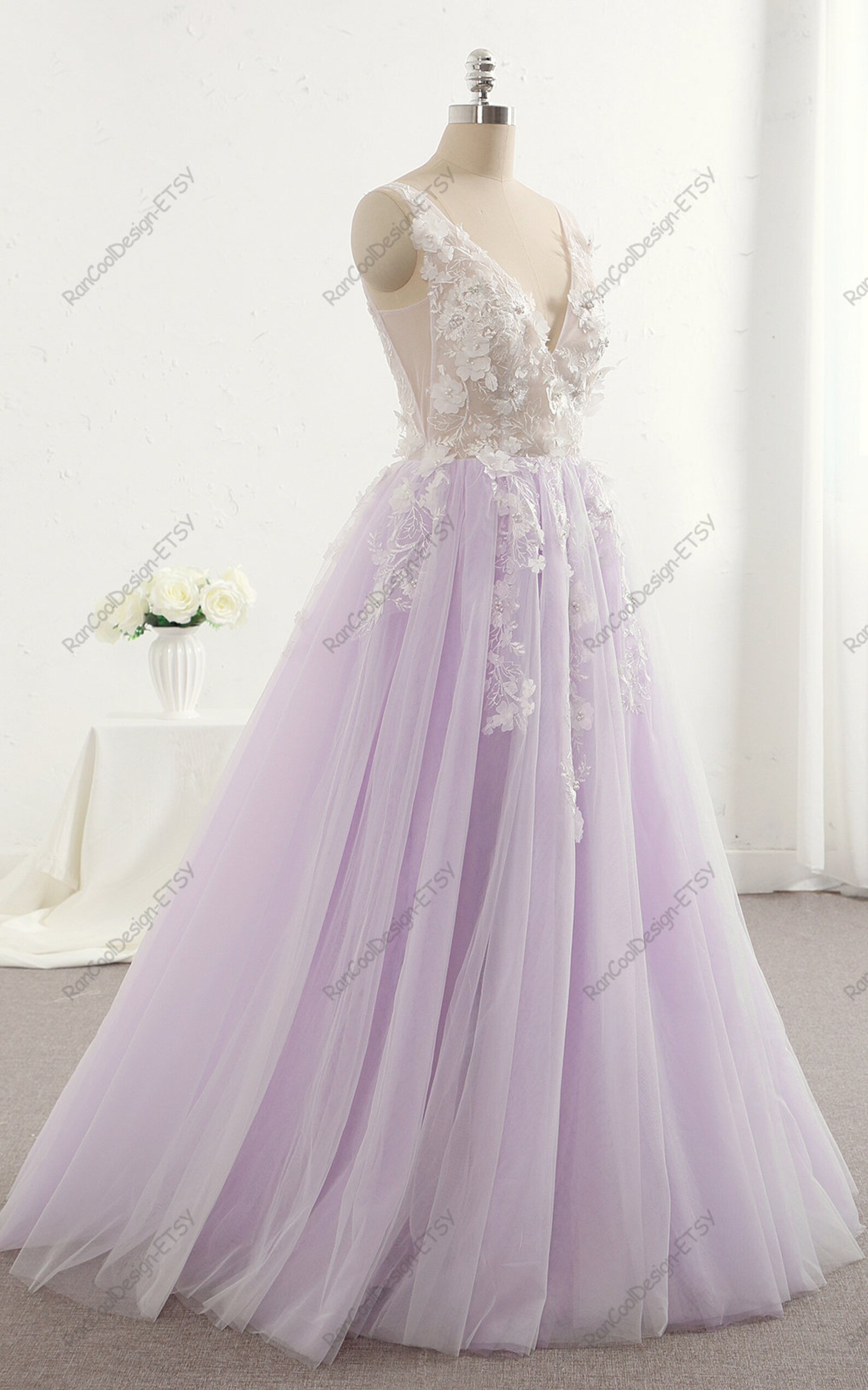 Lilac Prom Dress Long Formal Dress Quinceanera Dress Girl Graduation ...